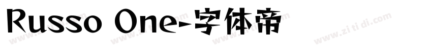 Russo One字体转换